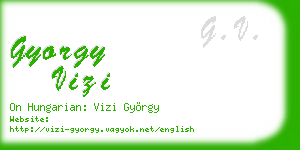 gyorgy vizi business card